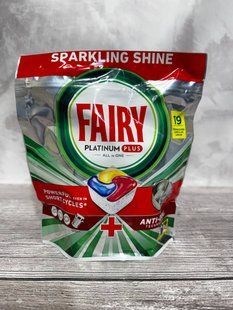 Капсули для посудомийних машин Fairy Platinum Plus Все-в-1, 19 шт 1102 фото