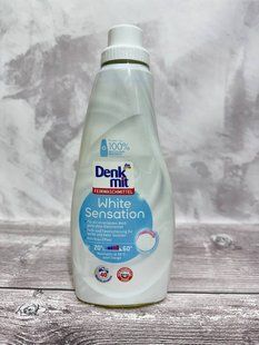 Гель для прання DenkMit 1л 40 прань White Sensation для білих речей 293 фото